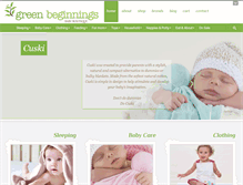 Tablet Screenshot of greenbeginnings.co.za